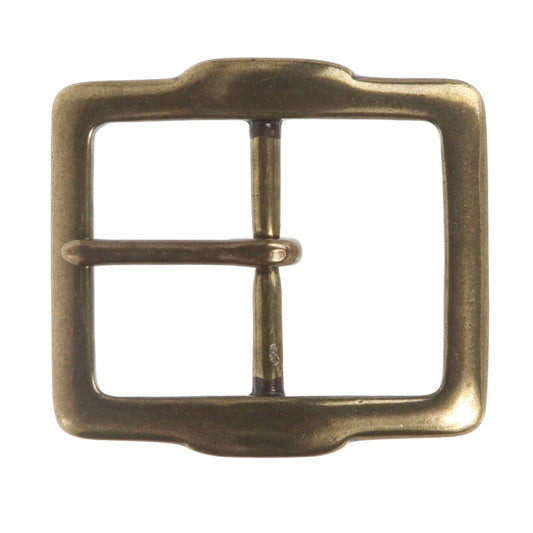 1 1/2" (38 mm) Single Prong Solid Brass Rectangular Belt Buckle