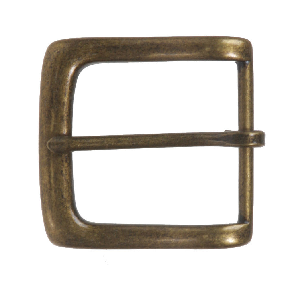 1 1/2" (40 MM) Single Prong Brass Square Belt Buckle