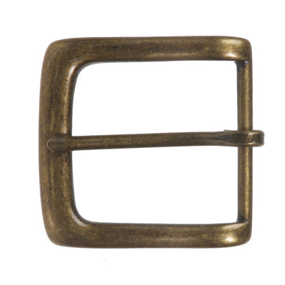 1 1/2" (40 MM) Single Prong Brass Square Belt Buckle