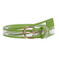 Kids 1" (25 mm) Color-Trimmed Patent Leather Transparent Jelly Clear Belt