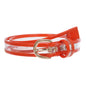 Kids 1" (25 mm) Color-Trimmed Patent Leather Transparent Jelly Clear Belt