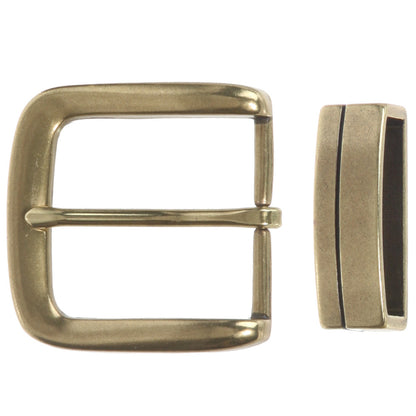 1 1/2" (38 mm) Nickel Free Single Prong Square Belt Buckle Set