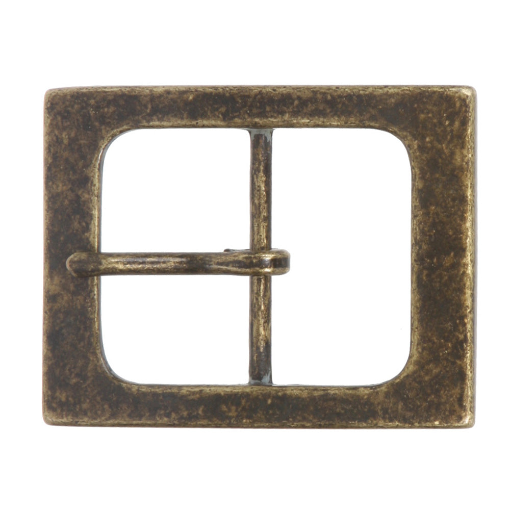1 1/2" (38 mm) Nickel Free Single Prong Center Bar Rectangular Belt Buckle