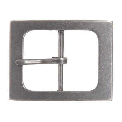 1 1/2" (38 mm) Nickel Free Single Prong Center Bar Rectangular Belt Buckle