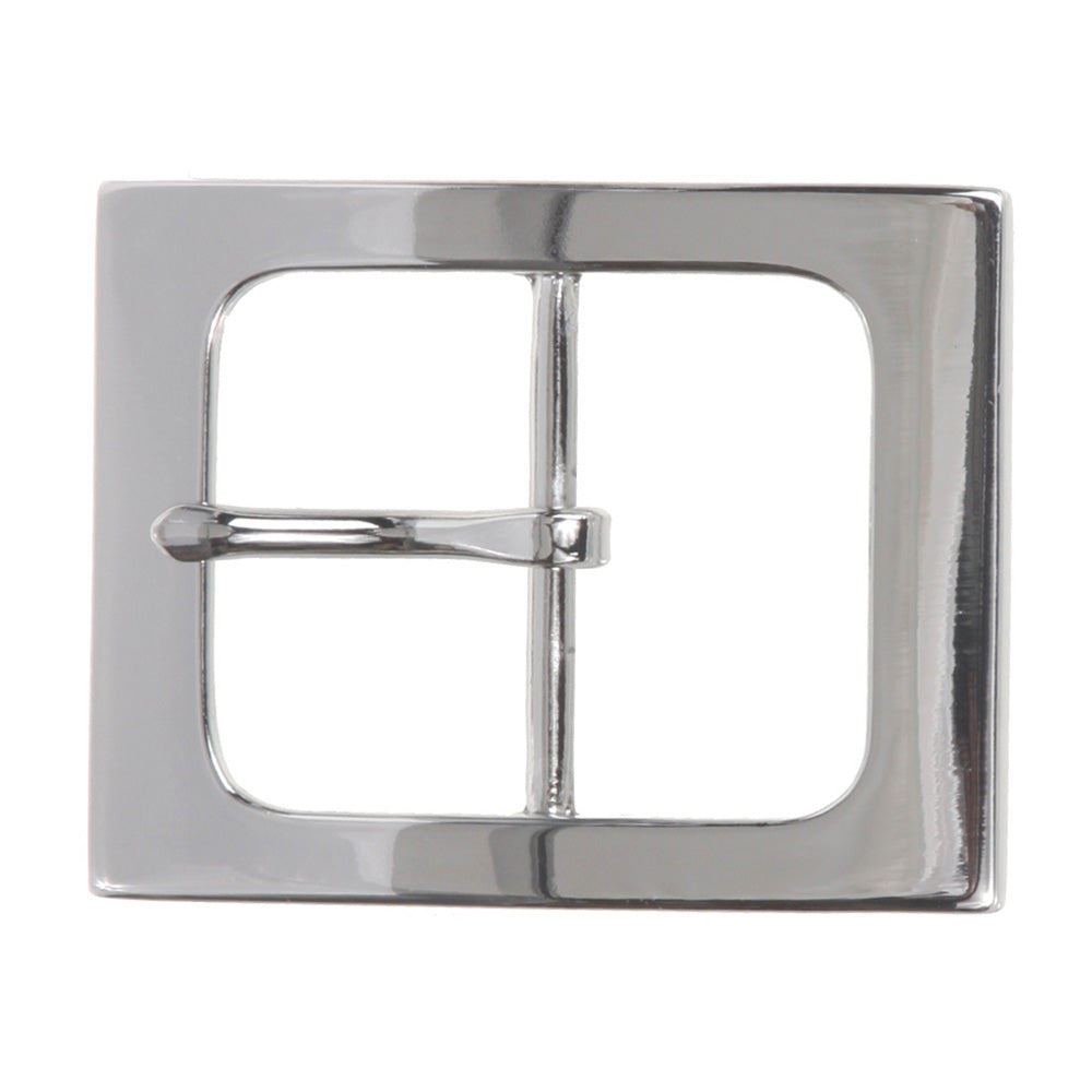 1 1/2" (38 mm) Nickel Free Single Prong Center Bar Rectangular Belt Buckle