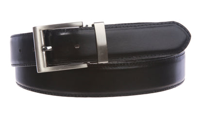 Men's Clamp on Buckle 1 1/4" (34 mm) Reversible Leather Belt