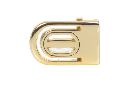 1 1/8 Inch (28 mm) Gold Clamp Belt Buckle