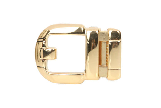 1 1/8 Inch (28 mm) Gold Clamp Belt Buckle