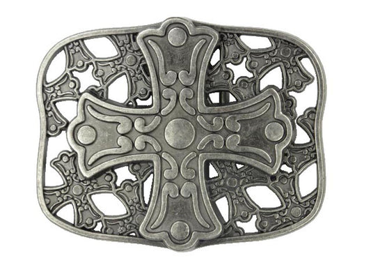 Perforated Retangular Metal Cross Buckle