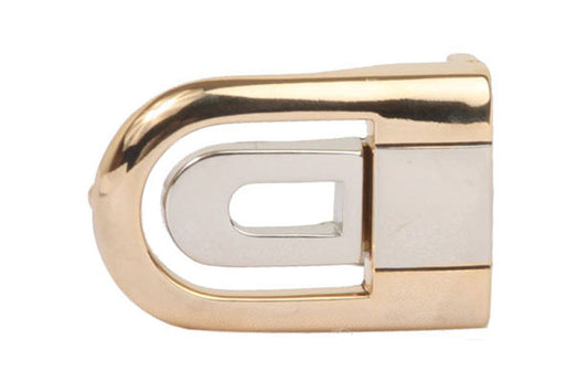 1 1/8 Inch (28 mm) Gold & Silver Two Tones Clamp Belt Buckle