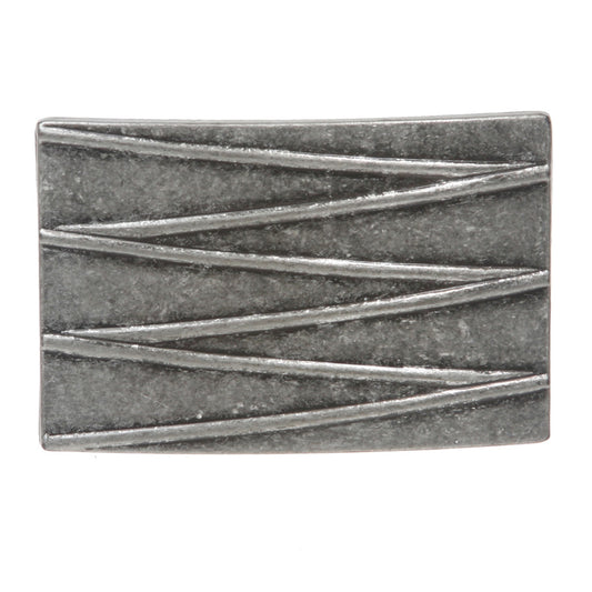 1 1/2" (38 MM) Clamping Rectangular Silver Belt Buckle