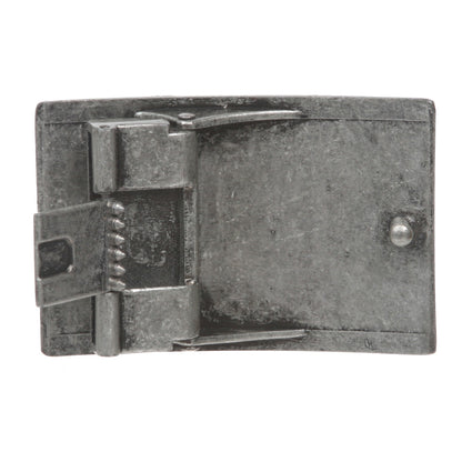 1 1/2" (38 MM) Clamping Rectangular Silver Belt Buckle