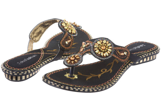 JOHN FASHION Embroidery Beads Sandal