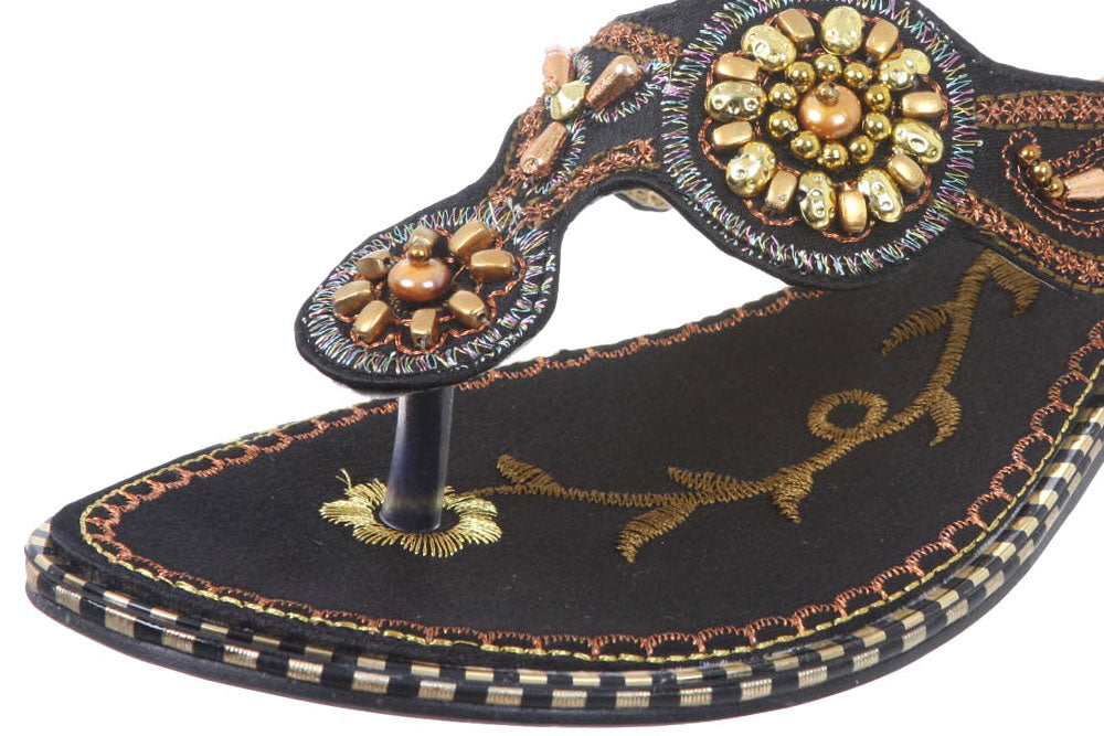 JOHN FASHION Embroidery Beads Sandal