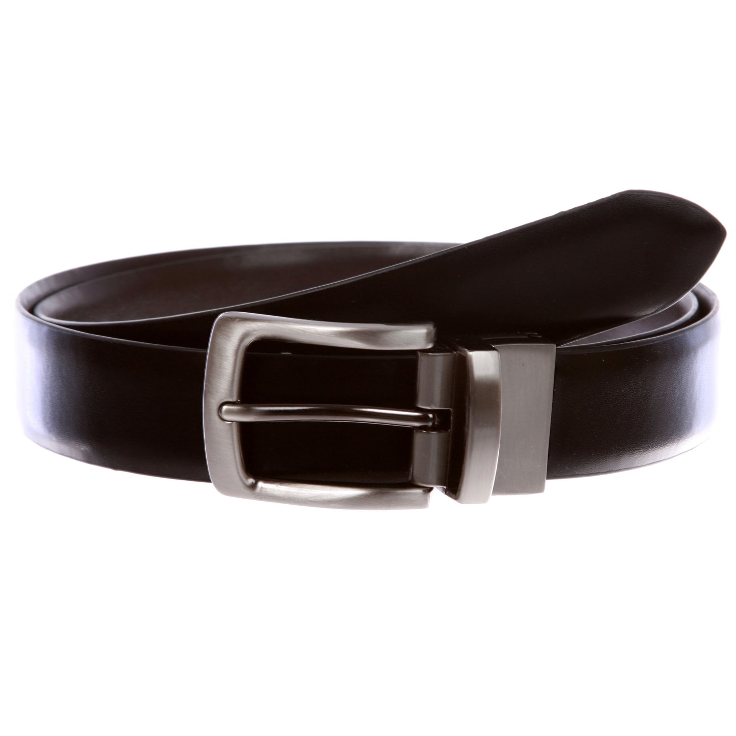 Men's Classic & Fashion Feather Edged Reversible Leather Dress Belt