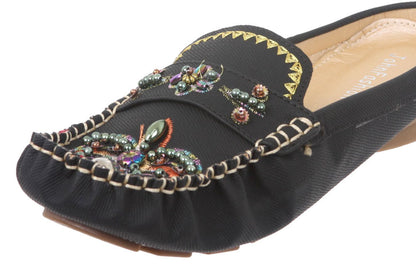 JOHN FASHION Embroidery Fleur De Lis Beads Sandal