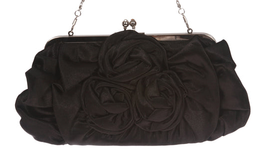 Gathered & Rose Trim Evening Bag