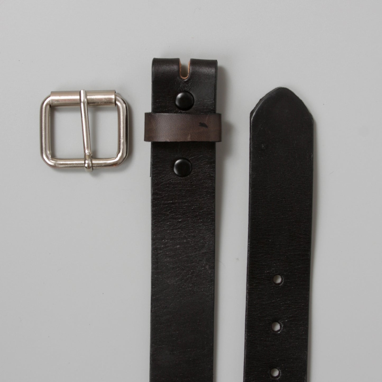 1 3/8" (34mm) Snap On Standard Plain Top Leather Jean Belt