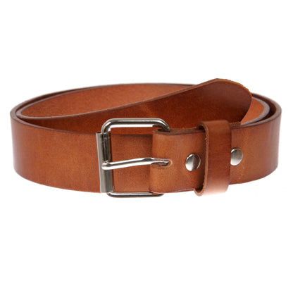 1 3/8" (34mm) Snap On Standard Plain Top Leather Jean Belt