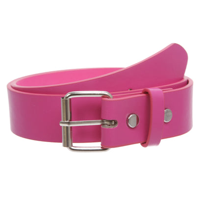 Kids or Extra Small Size Snap On Plain Leather Belt