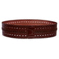 2 7/8" (72mm) Wide High Waist Perforated Braided Leather Belt