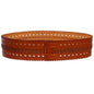 2 7/8" (72mm) Wide High Waist Perforated Braided Leather Belt