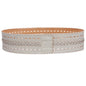 2 7/8" (72mm) Wide High Waist Perforated Braided Leather Belt