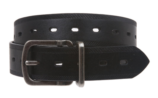 Mens Oil Tanned Genuine Leather Jean Belt