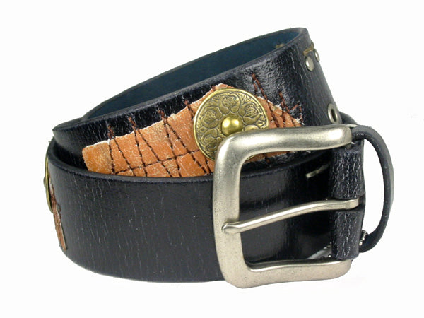 Men's Vintage/Distress Style Genuine Leather Casual Jeans Belt