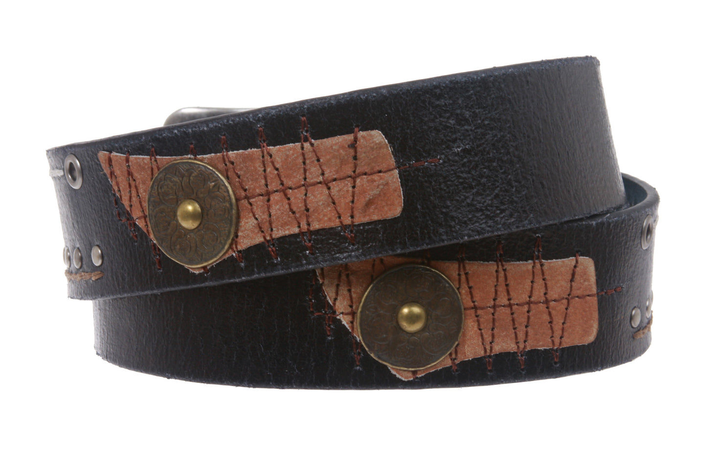 Men's Vintage/Distress Style Genuine Leather Casual Jeans Belt