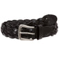 Women's 1 1/8" Braided Woven Skinny Narrow Leather Belt