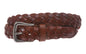 Women's 1 1/8" Braided Woven Skinny Narrow Leather Belt