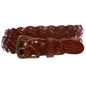 Women's 1 1/8" Braided Woven Skinny Narrow Leather Belt