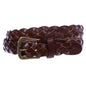 Women's 1 1/8" Braided Woven Skinny Narrow Leather Belt