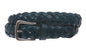 Women's 1 1/8" Braided Woven Skinny Narrow Leather Belt