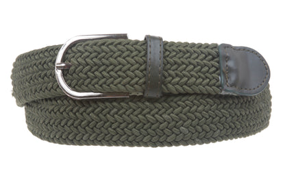 1 1/4'' Braided Woven Elastic Stretch Belt