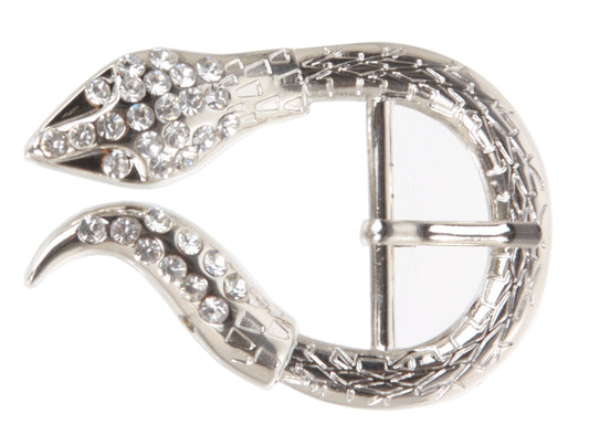 1'' Rhinestone Snake Belt Buckle