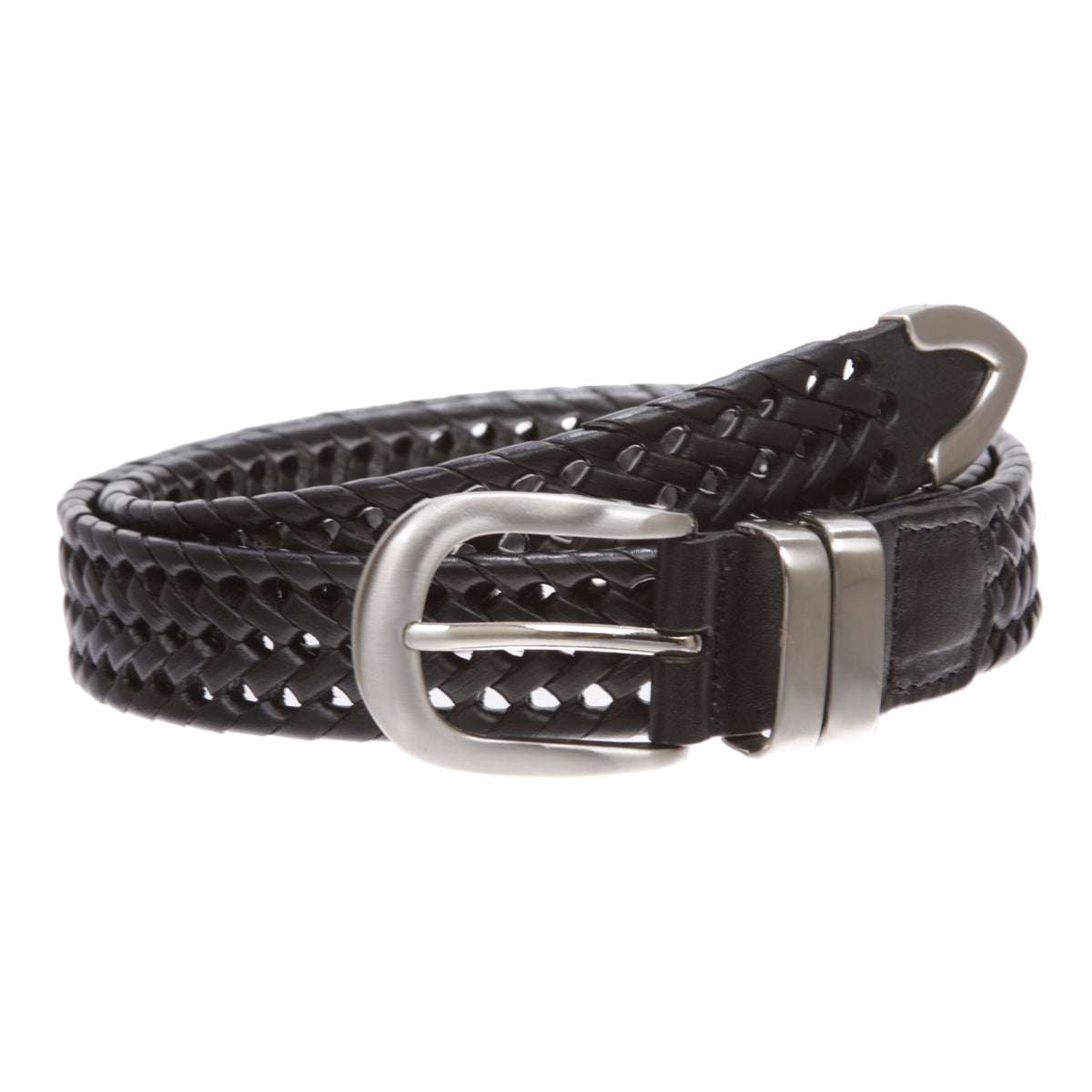 Men's 1 1/8 Inch (30 mm) Braided Leather Dress Lacing Belt