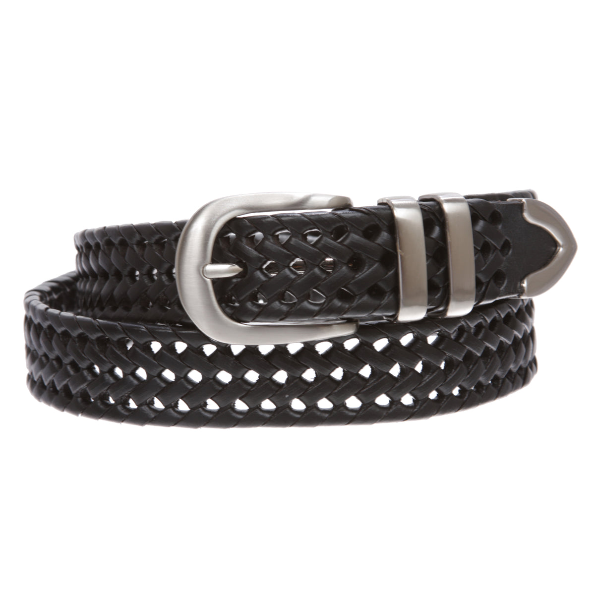 Men's 1 1/8 Inch (30 mm) Braided Leather Dress Lacing Belt