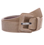 1 1/2" Inch Stitching-Edged Suede Leather Belt