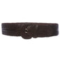 Women's High Waist Braided Woven Full Grain Leather Belt