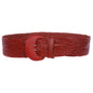 Women's High Waist Braided Woven Full Grain Leather Belt