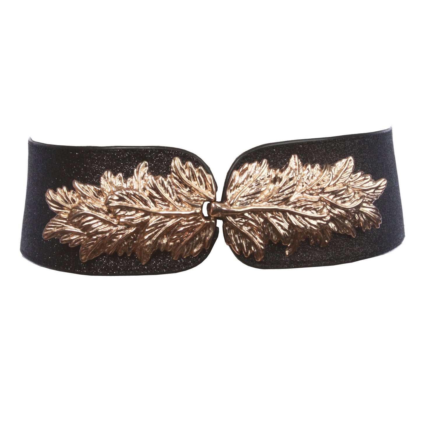 Women's 2 3/4" Wide Stretch Waist Belt with Hook Buckle – Leaf Style Cinch