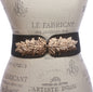 Women's 2 3/4" Wide Stretch Waist Belt with Hook Buckle – Leaf Style Cinch