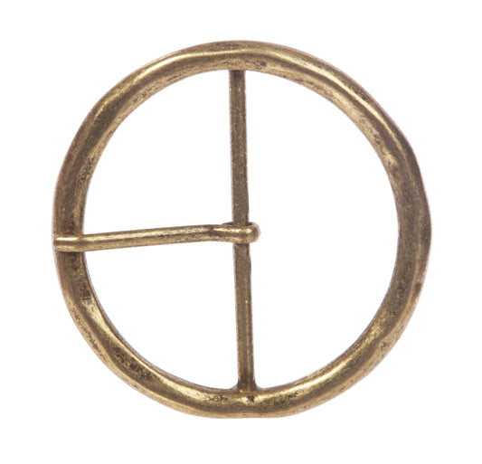 2 3/4" (70 mm) Single Prong Round Circle Center Bar Belt Buckle