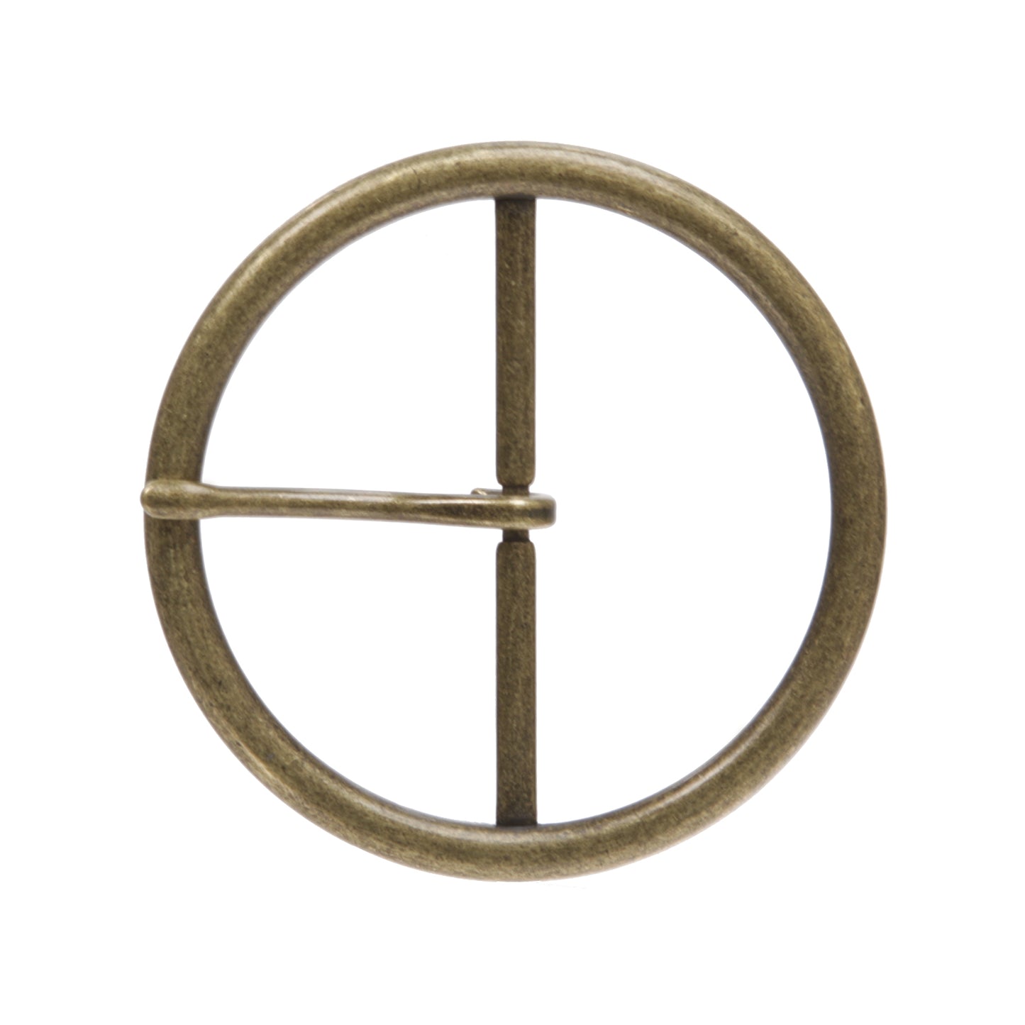 2 5/8" (68 mm) Single Prong Round Circle Center Bar Belt Buckle