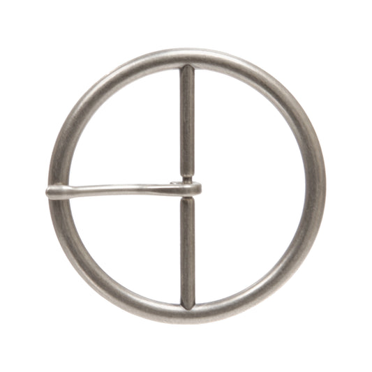 2 5/8" (68 mm) Single Prong Round Circle Center Bar Belt Buckle