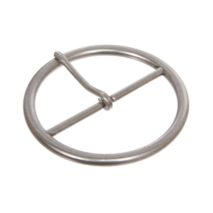 2 5/8" (68 mm) Single Prong Round Circle Center Bar Belt Buckle