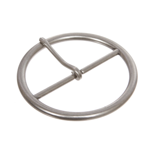 2 5/8" (68 mm) Single Prong Round Circle Center Bar Belt Buckle