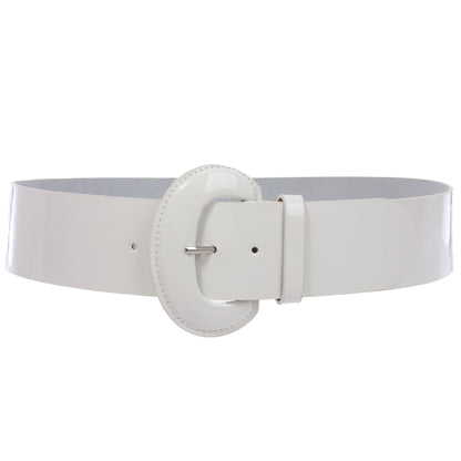 2 1/4" Women's Wide Contour Patent Leather Belt